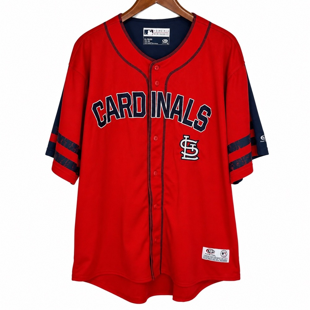 Mens XL St Louis Cardinals MLB Baseball Jersey Red True Fan 84413